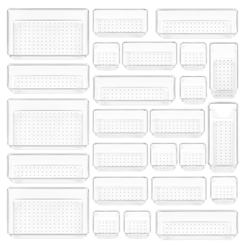 Vtopmart 25 Stücke Schubladen Organizer mit 4 Größen, Make up Ordnungssystem, Schminktisch...