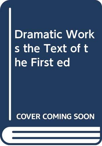 Dramatic Extract From Book Amazon.in: Buy Dramatic Works the Text of the First ed Book Online at ...