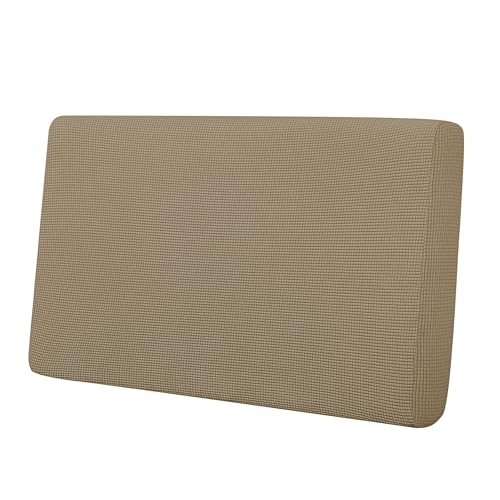 Image of Easy-Going Stretch 1 Piece Loveseat Couch Cushion Cover for Sofa | Sofa Cushion Furniture Protector Sofa Seat sofa slipcover Washable sofa cover soft with Elastic Bottom Natural