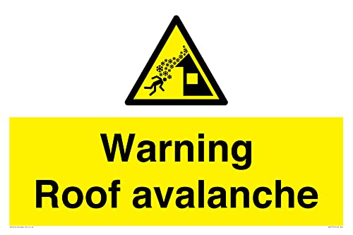 Panneau d'avertissement pour avalanche Viking Signs vinyle jaune 600x400mm