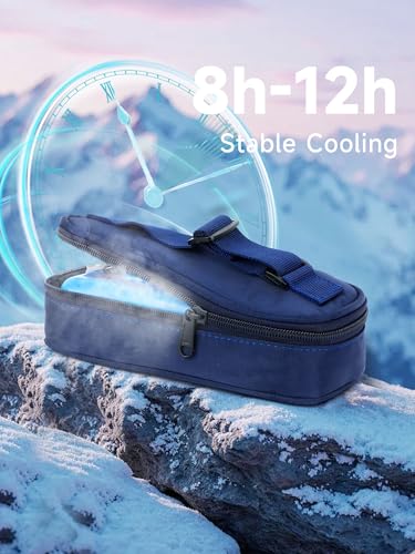 youshares insulin vials cooler travel case - tsa approved diabetic medication vial cooling bag with protective ice brick refrigerated diabetes supplies organizer small bottle carrying storage