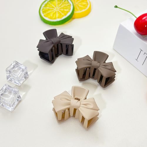 Set de 4 pinzas grandes de resina con diseño de lazo miniatura 4