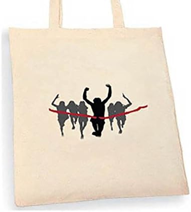 Running Tote bag. Beige cotton bag, Cotton Tote Bag, Can be used as a bag for life shopping bag, handbag, fashion bag, school bag, beach bag, shoulder bag.