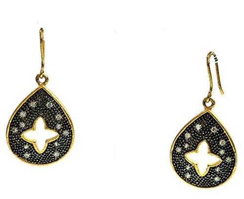 Grassroot Galery Black and Gold Trendy Earrings