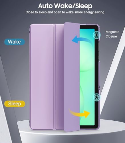 Image of TiMOVO Soft Case for Samsung Galaxy Tab A11+ /A11 Plus 11 inch 2026, Taro Purple | Fit for SM-X230 /X236 /X238, Slim Soft TPU, Translucent Frosted Back, Auto Wake /Sleep