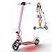 HONEYWHALE E10s Scooter Eléctrico para Niños y Niñas 6-12 Años, Patin Electrico Plegable con Luz LED Multicolor, 60-90 Minutos de Uso, Velocidad Máxima 14 km/h, Regalo de Cumpleaños