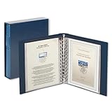 Hochwertig verarbeiteter, wattierter Ringbinder aus geschäumter Kunststoff-Folie mit 13-Ring-Mechanik und Rückenfenster zur Beschriftung.