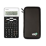 Sharp EL 531TH Weiß + WYNGS Schutztasche kompatibel mit Sharp EL 531TH + erweiterte Garantie von CALCUSO