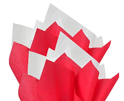 Celebrate Next 100Sheets Red and White Gift Wrap Pom Pom Tissue Paper Mix with 12 to from Gift Tags & Twine