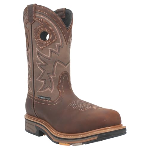 Dan Post Men's Kirk 11" Pull-On Waterproof Work Boot Broad Square Toe - Dp564562