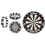 Unicorn Solar Flare Dartboard Surround mit integrierter Beleuchtung & Eclipse Ultra Professional Bristle Dartscheibe, Einheitsgröße, Schwarz, 79900