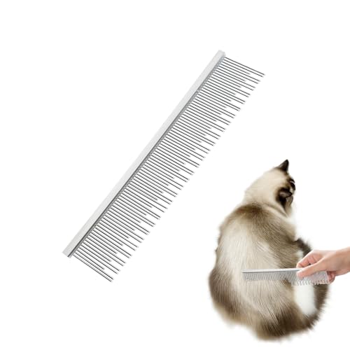 6 inches Stainless Steel Cat Comb for Long Hair—Gently Removes