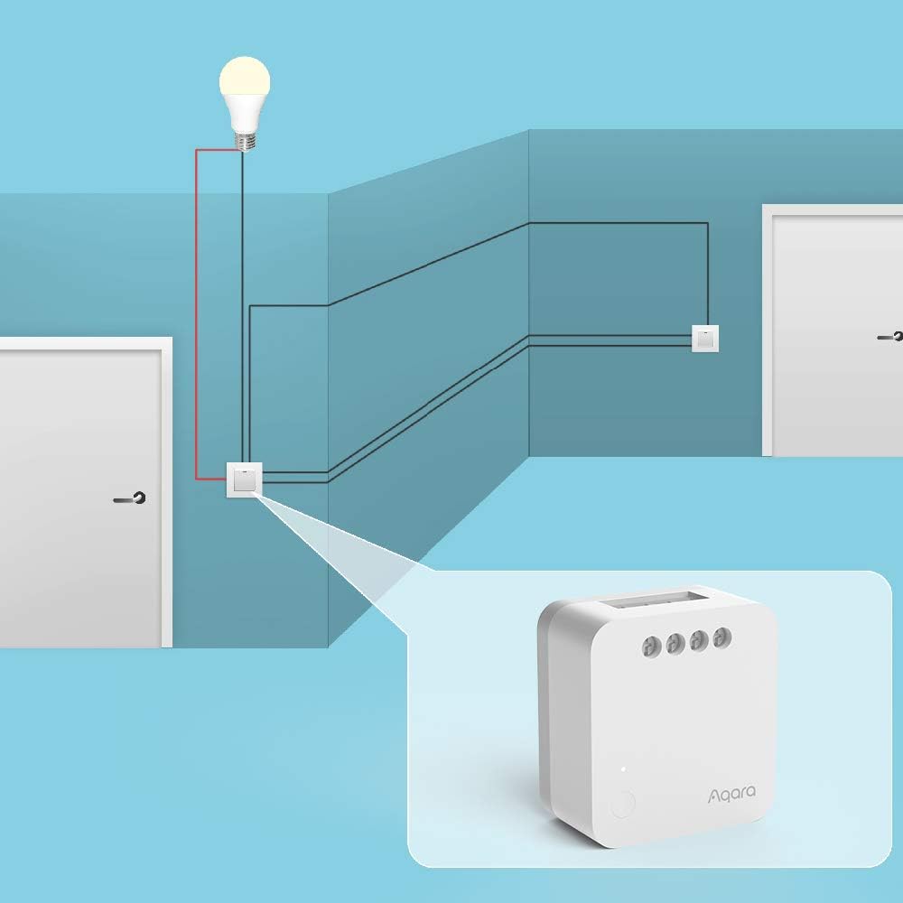 Aqara Module interrupteur simple T1 (sans conducteur neutre) (HomeKit) Blanc