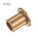 Kozelo 2 Stk. Flanschbuchse - [10mm x 14mm x 20mm] Bronze-Gleitlager für den Einsatz in Maschinen | Gold