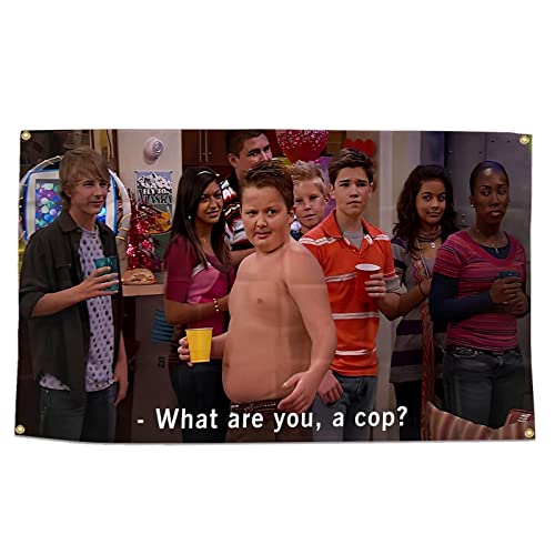 Funny Flag Gibby What are You A Cop? 3 * 5 Feet With Four Brass Buttonholes For Hanging Suitable For Indoor And Outdoor University Dormitory Party Tapestry
