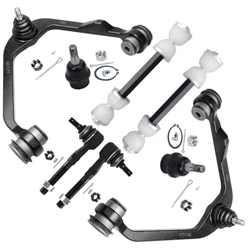 Image of Detroit Axle - 8pc 2WD Front End Kit for Ford Expedition F-250 F-150 Lincoln Navigator Blackwood, 2 Upper Control Arms with Ball Joints 2 Sway Bars 2 Lower Ball Joints 2 Outer Tie Rods Replacement