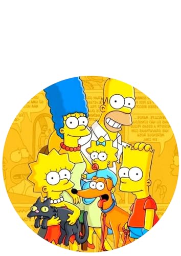 Los Simpson Oblea Comestible, ideal para decorar tartas de 20 cm