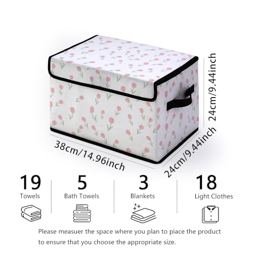 Image of Stackable Clothes Storage Bins with Lids 3 Pack. | Closet Organizers Fabric Cat Printing Box for Home and Office,Blanket Clothes Organizers,Under Bed Storage Containers