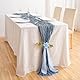 6 Stück Seihtuch Tischläufer blau,Rustikaler Gaze 90 x 300cm,Boho Cheesecloth Tischläufer Hochzeit Tischdecke,Salbeigrüne Seihtuch-Tischläufer,RustikaleSalbeigrüne Tischdecke,Käsetuch Boho Tischläufer