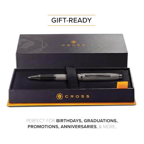 Image of Cross Century II Polished Slate Gray Engraved Diamond Pattern Selectip Refillable Rollerball Pen - Medium Point, Black Ink, Presented in a Luxury Gift Box