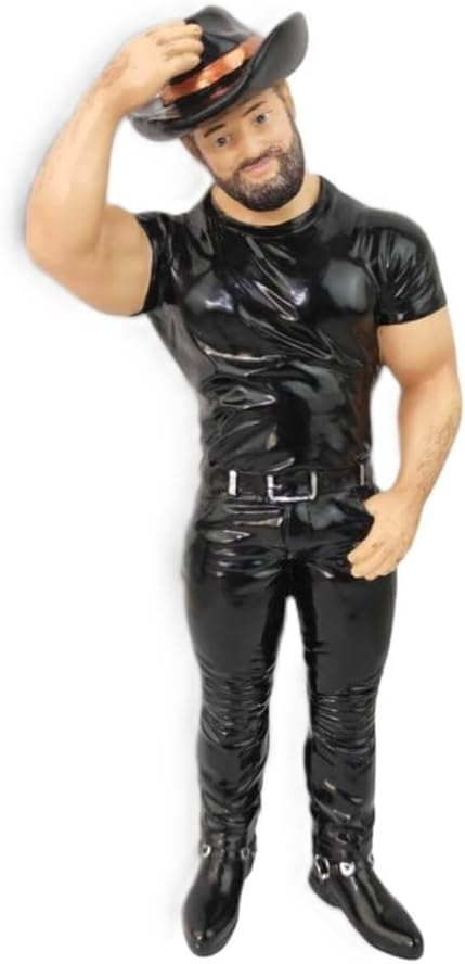 December Diamonds Leather Cowboy Merman Ornament, 7-Inch Western Resin Holiday Decoration