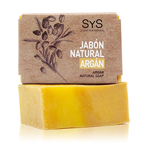 JABON NATURAL SYS 100g ARGÁN. 100 % Vegano Natural con aceites esenciales Terapéuticos poder regenerador, regulador de pieles grasas y secas. Antiarrugas y dermoprotector.. vegano Cover