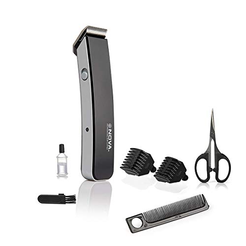 Image of Nova NHT-1045 Rechargeable Cordless Beard Trimmer for Men (Black) & Nova NHT - 1047 Pro Skin Advance Rechargeable Cordless Beard Trimmer for Men(Black)