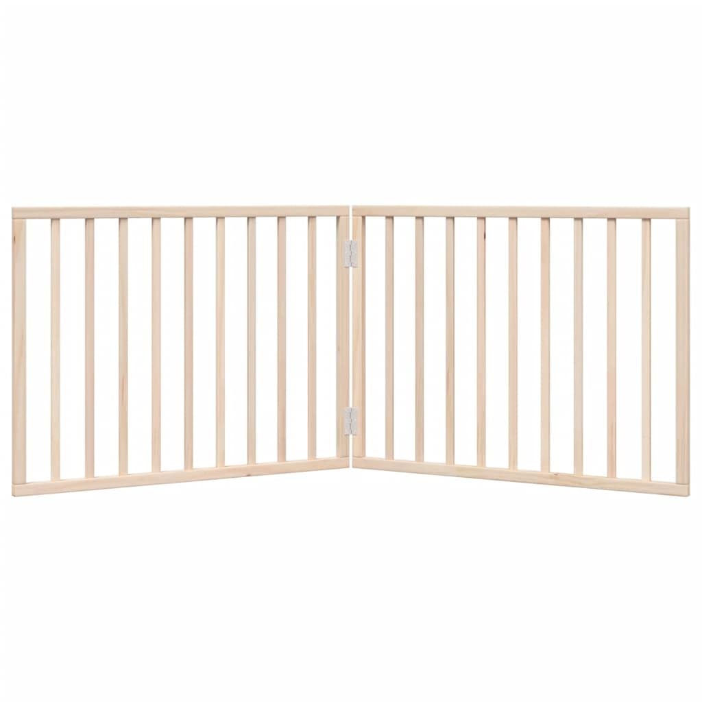 vidaXL Cancelletto per cani pieghevole 2 pannelli 160 cm in legno di pioppo