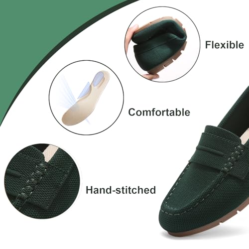 Image of Vespiero Loafers for Women Comfortable Slip on Work Flats Shoes Womens Dressy Casual Walking Shoes