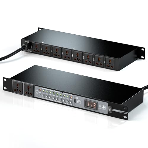 10 Outlet Power Conditioner, 3000W 1U Rack Mount Power