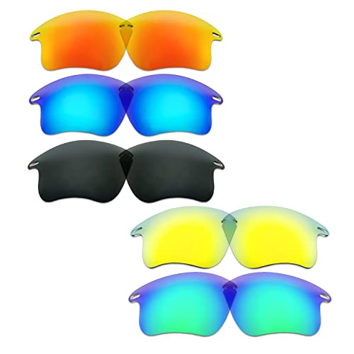 Lentilles pour Oakley Fast Jacket XL : pack de 5 couleurs de remplacement pour lunettes