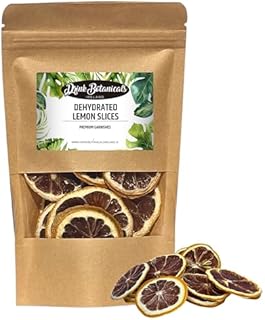 Drink Botanicals Ireland Dried Dehydrated Dried Lemon Slice Wheels | Natural | Dry Lemons for Garnish, Cocktails, Cooking, Baking, Drinks | 17+ Slices of Lemons | 40 Grams