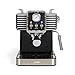 Livoo | Macchina da caffè espresso | DOD174N - 15 Bars, Riscaldatore Thermoblock | Ugello Vapore per Cappuccino, Latte Calda | Look Retrò Nero, 1350W