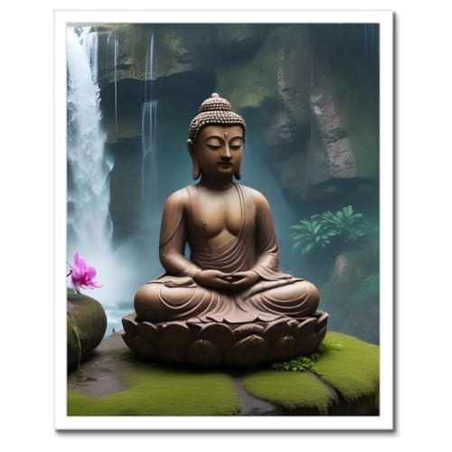 Bouddha en méditation déco murale zen pour créer un salon apaisant