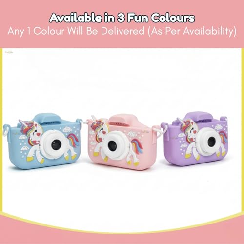 Image of Toy Imagine Unicorn Kids Digital Camera, 48MP Photos, 1080p Video, 2-InchScreen,Rechargeable,Extended Storage,Mini Camera with Games,Filters,Birthday Gift for Kids 6-12,Assorted Card Not Included