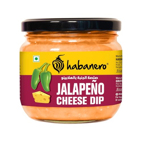 Image of Habanero Jalapeno Cheese Dip 300gm | Use as a Salad Dressing, Dip, Spread on Bread for Cheesy Creamy Sandwich, 100% Vegetarian I Extra Creamy and Delicious I With A Kick of Jalapeno