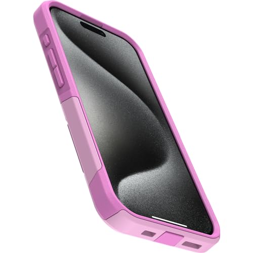Image of OtterBox iPhone 15 Pro (Only) Commuter Series Case - Run Wildflower (Pink), Slim & Tough, Pocket-Friendly, with Port Protection