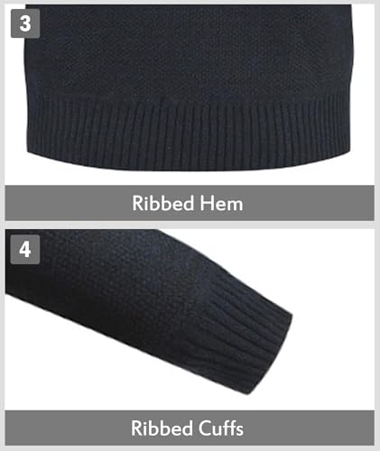 Image of LLdress Mens Knit Cardigan Sweaters Sherpa Lined Full Zip Hoodie With Pockets