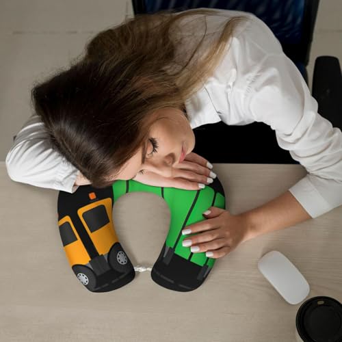 Almohada de poliéster negra para viaje ajustable miniatura 7