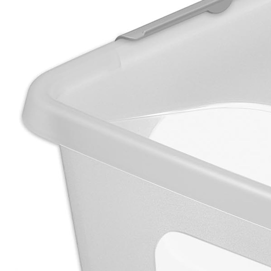 Kreher® Aufbewahrungsbox Transportbox Kleiderbox Kunststoffbox mit Deckel, Stapelbar, lebensmittelecht und BPA-frei in robuster Ausführung! Aus Kunststoff in Transparent. In verschiedenen Größen.