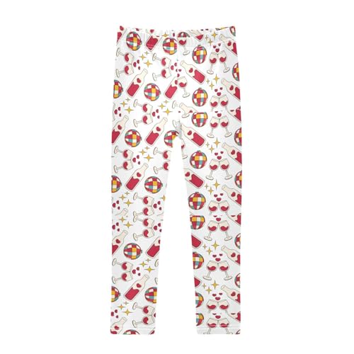 Girls Leggings Romantic and Love Elements Toddler Girls Clothes Leggings for Girls Toddler Girls Leggings 3-4T