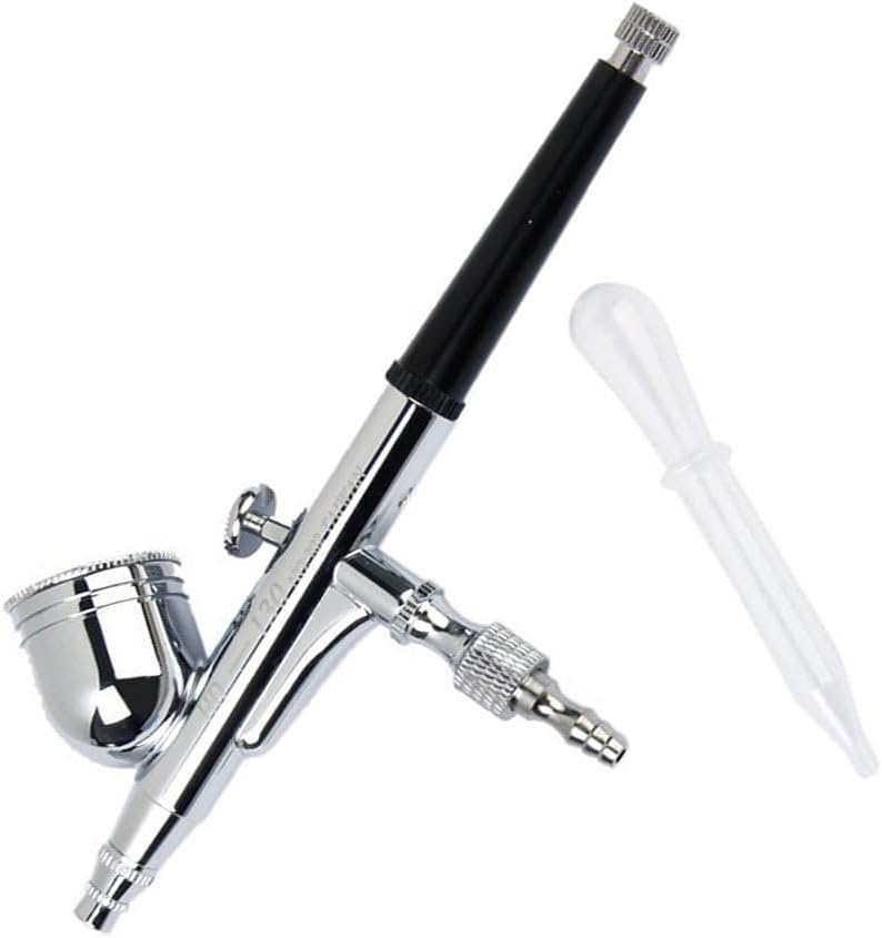 NUOBESTY 0.2mm Nozzle Airbrush for Nail Art HD-130 Spray Gun with Cleaning Brush for Professional Makeup and Nail Design for Artists and Enthusiasts