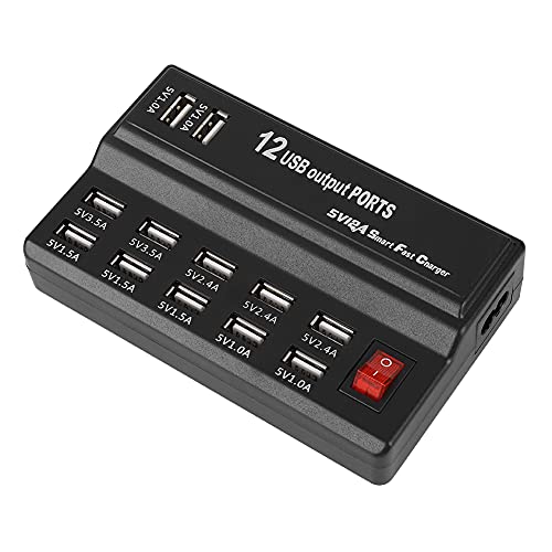 Acogedor Estação de carregamento USB universal para MP3 DV Smartphone Tablet Câmera, 12 portas 4 val