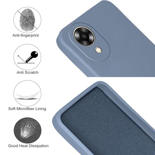 Image of Jkobi Back Cover Case for Oppo A17K (Matte Finish Silicone with Inside Fiber Cloth |Light Blue)