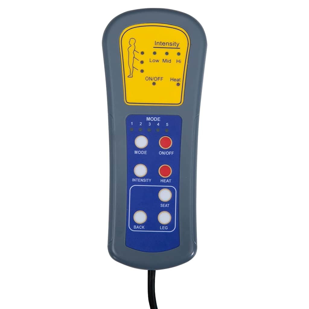 vidaXL Massagesessel, Sessel Verstellbar Elektrisch, Relaxsessel mit Liegefunktion Vibrationsfunktion, Ohrensessel Fernsehsessel, Dunkelgrau Stoff