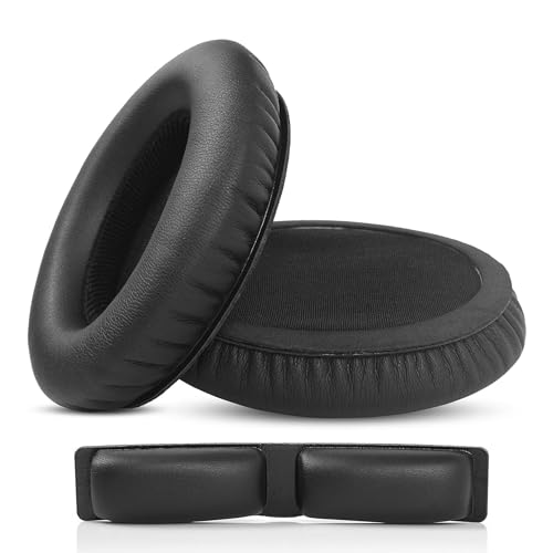 Almohadillas y banda para cabeza de reemplazo premium compatibles con auriculares KRK KNS6400 KNS8400 6402 8402 con cuero proteico más suave y espuma viscoelástica miniatura 1