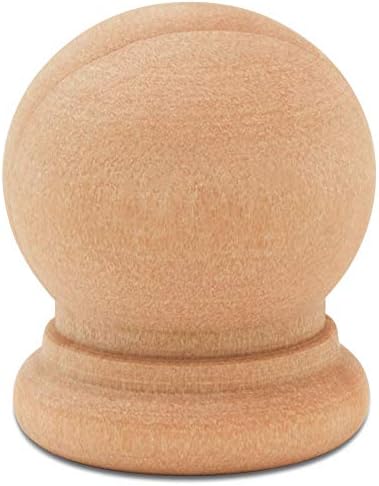 Wood Finials - 3/4" Tall With 1/4" hole - Unfinished Wood Finials For 1/4 Inch Dowel Rods - For Crafts and DIY'ers - Pack of 100 - Woodpeckers Crafts