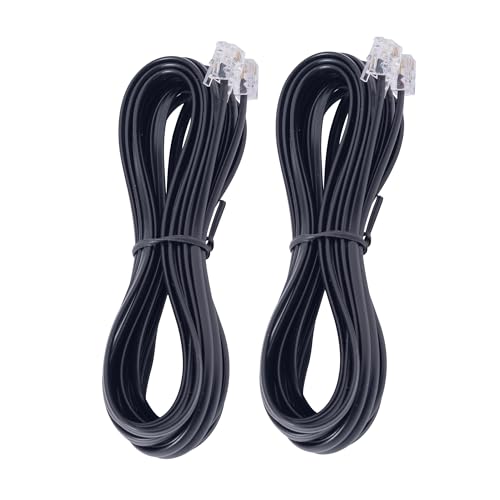 Cable de extensión para teléfono de 15 pies para conectar el módem desde el salón hasta el estudio