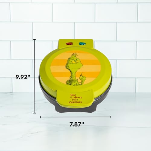 Image of Uncanny Brands Dr. Seuss The Grinch Waffle Maker - The Grinch on Your Waffles