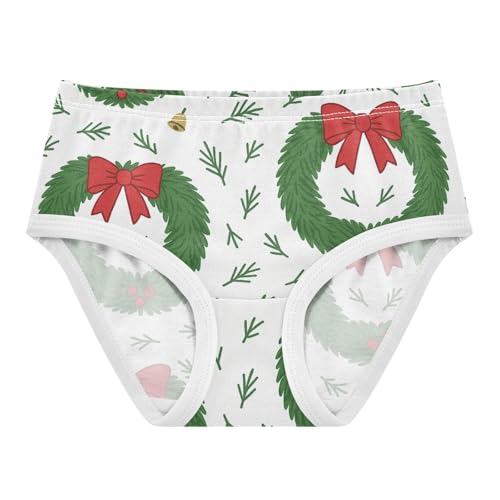 Girls' Brief Panties Comfort Color for Young Girls Seamless Wreaths Pattern